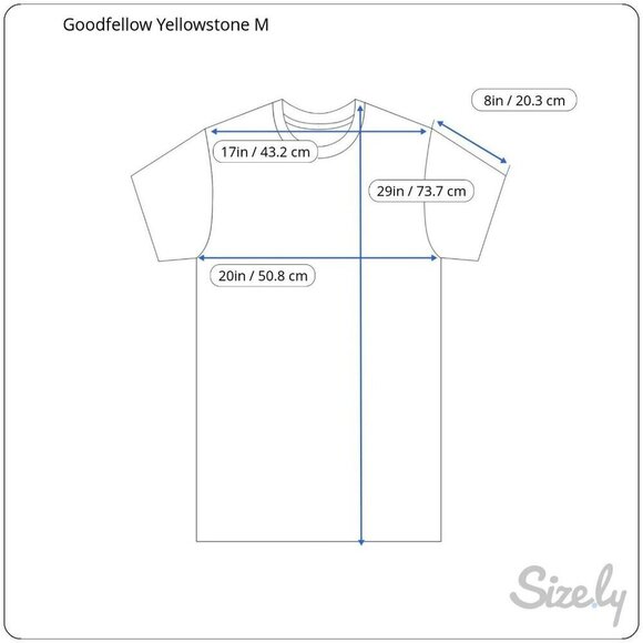 New Yellowstone Goodfellow & Co Mens Medium Yellow Standard Fit T Shirt Tee Sz M - Picture 3 of 9